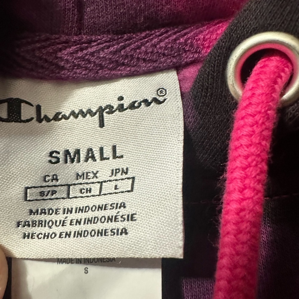 CHAMPION - Women - Galaxy Dye Hoodie - Pink/Black Size Small NWT - Picture 4 of 8